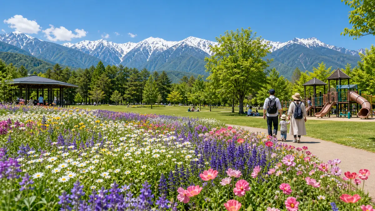 安曇野国営公園の見どころ完全ガイド｜2地区の魅力・料金・四季の花と遊び場を紹介のアイキャッチ画像