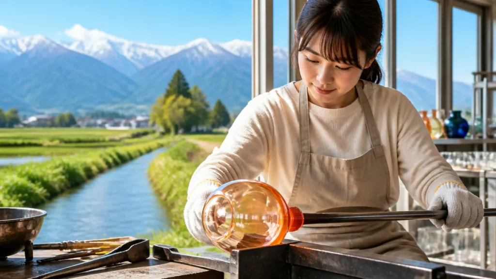 安曇野ガラス工房おすすめ4選｜吹きガラス体験の料金・予約・選び方を徹底ガイドのアイキャッチ画像