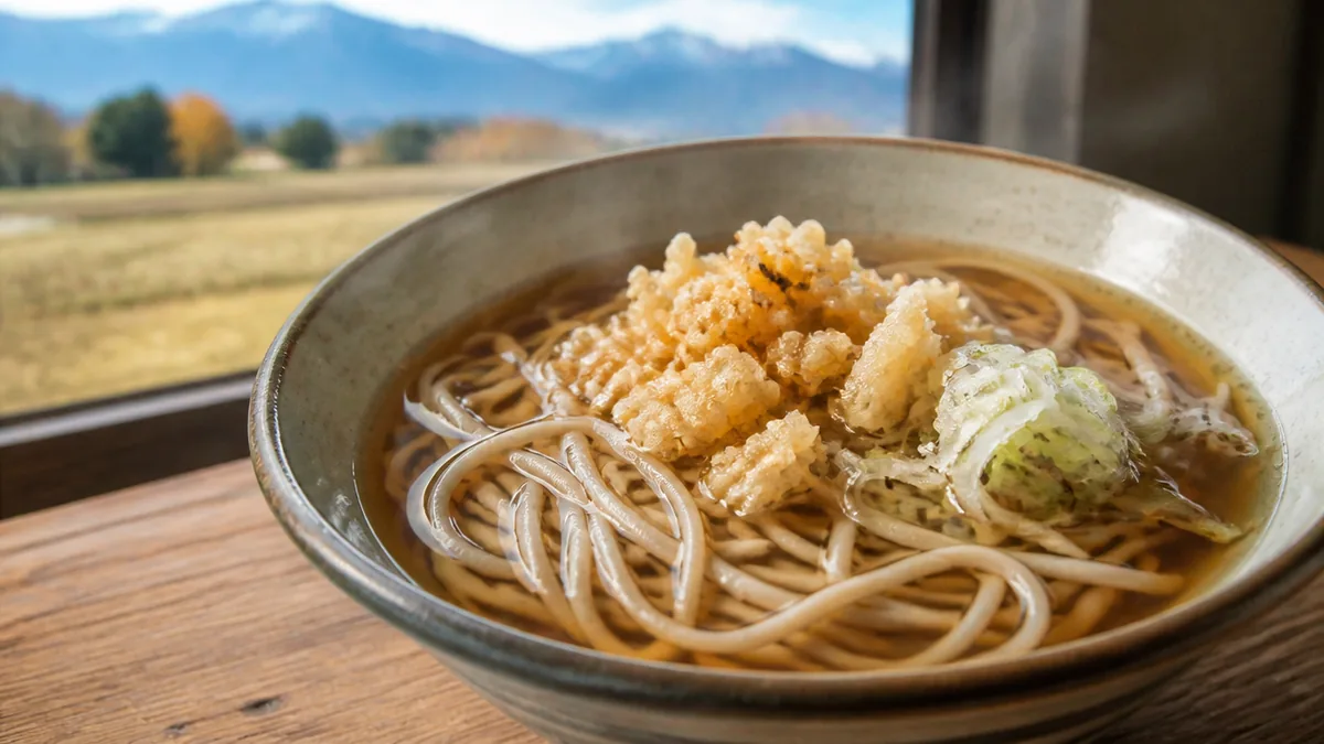 寿々㐂の温かい蕎麦・うどんメニュー|安曇野市の寒い季節にもうれしい一杯の解説画像