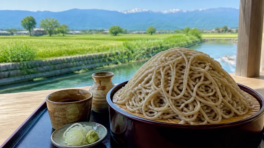 そば処安曇野の里｜湧水で打つ二八そばと1日3食限定の大盃盛が話題の安曇野蕎麦店のアイキャッチ画像