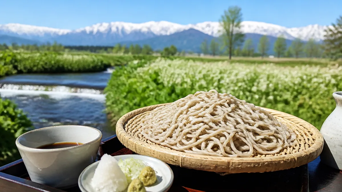 安曇野庵とは?明治創業の老舗こばやしが安曇野スイス村で営む本格蕎麦処の解説画像