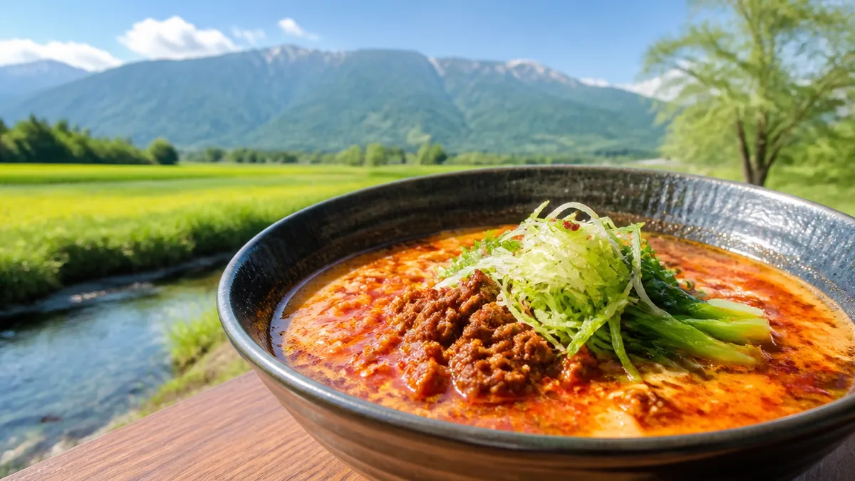らぁ麺しろがね安曇野店だけの限定メニュー｜濃厚旨辛鶏担々麺を見逃すなの解説画像