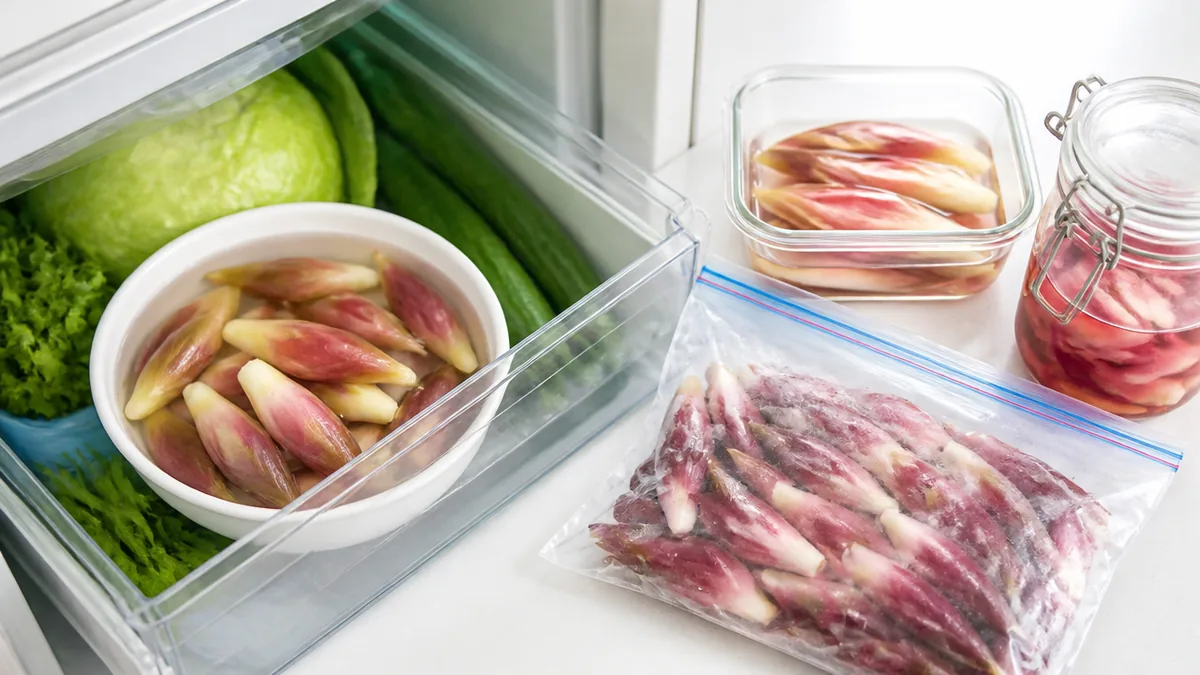 茗荷の保存方法は水につけるのが正解?冷蔵2〜3日を1ヶ月に延ばすコツのアイキャッチ画像