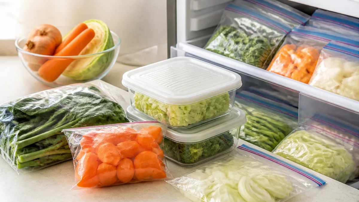 野菜の冷凍保存方法、まとめ買いが1ヶ月もつって知ってた?種類別の正解と失敗しないコツのアイキャッチ画像