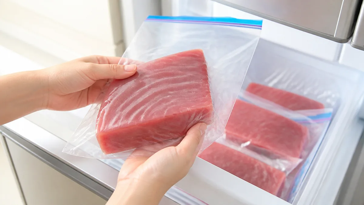 冷凍すれば1週間キープ！まぐろの鮮度を逃さない冷凍のコツの解説画像