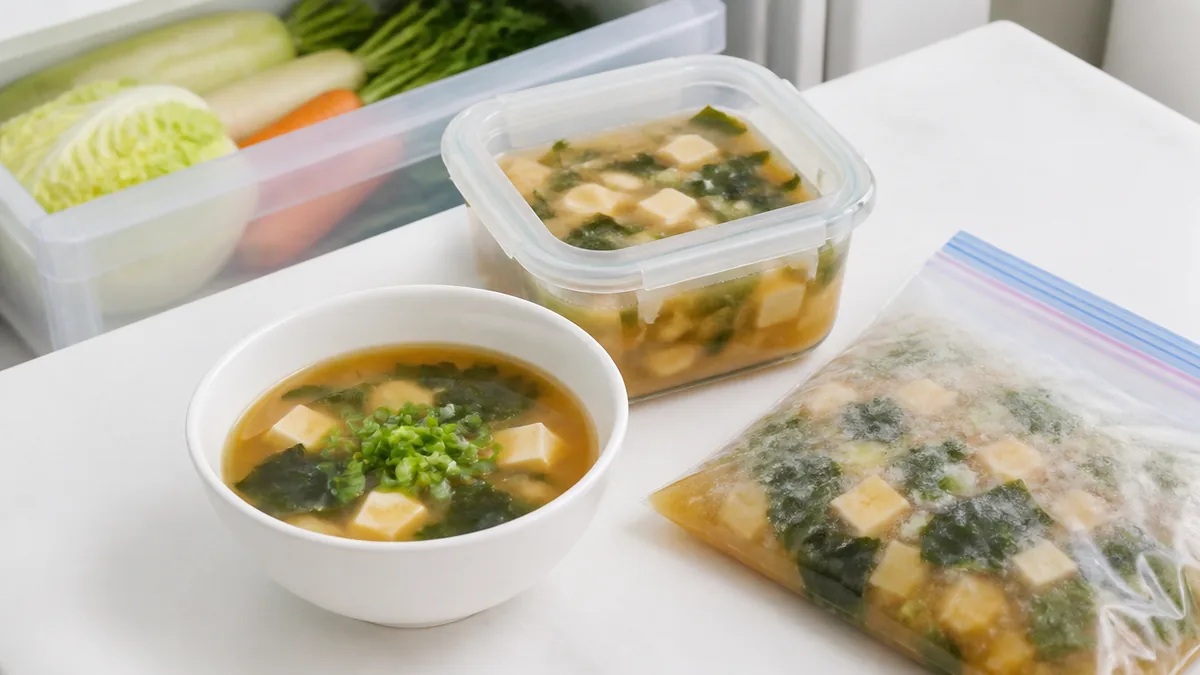味噌汁の保存方法、常温放置はNGって知ってた？冷蔵3日・冷凍3週間キープのコツのアイキャッチ画像