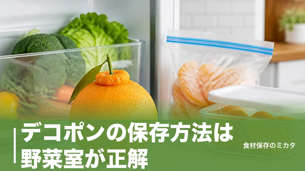 デコポンの保存方法は野菜室が正解？常温5日を3週間長持ちさせる冷蔵・冷凍のコツのアイキャッチ画像