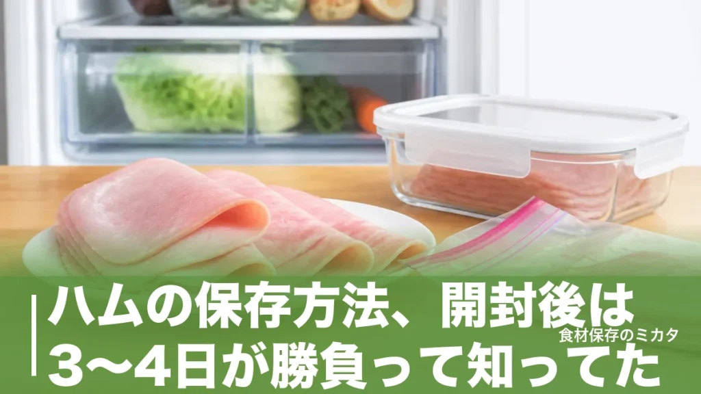 ハムの保存方法、開封後は3〜4日が勝負って知ってた？冷凍1ヶ月キープのコツのアイキャッチ画像