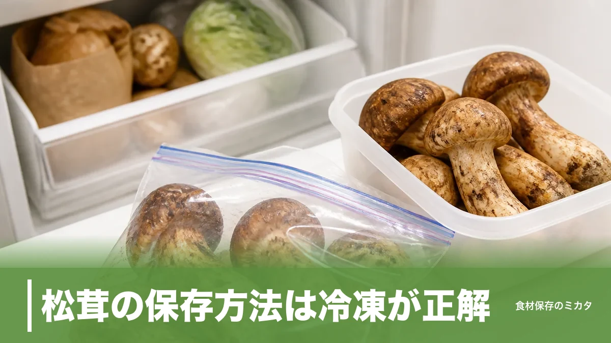松茸の保存方法は冷凍が正解？香りを守って3ヶ月長持ちさせるコツのアイキャッチ画像