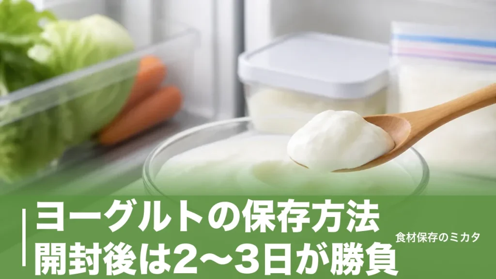 ヨーグルトの保存方法、開封後は2〜3日が勝負？冷蔵から冷凍1ヶ月まで長持ちのコツのアイキャッチ画像