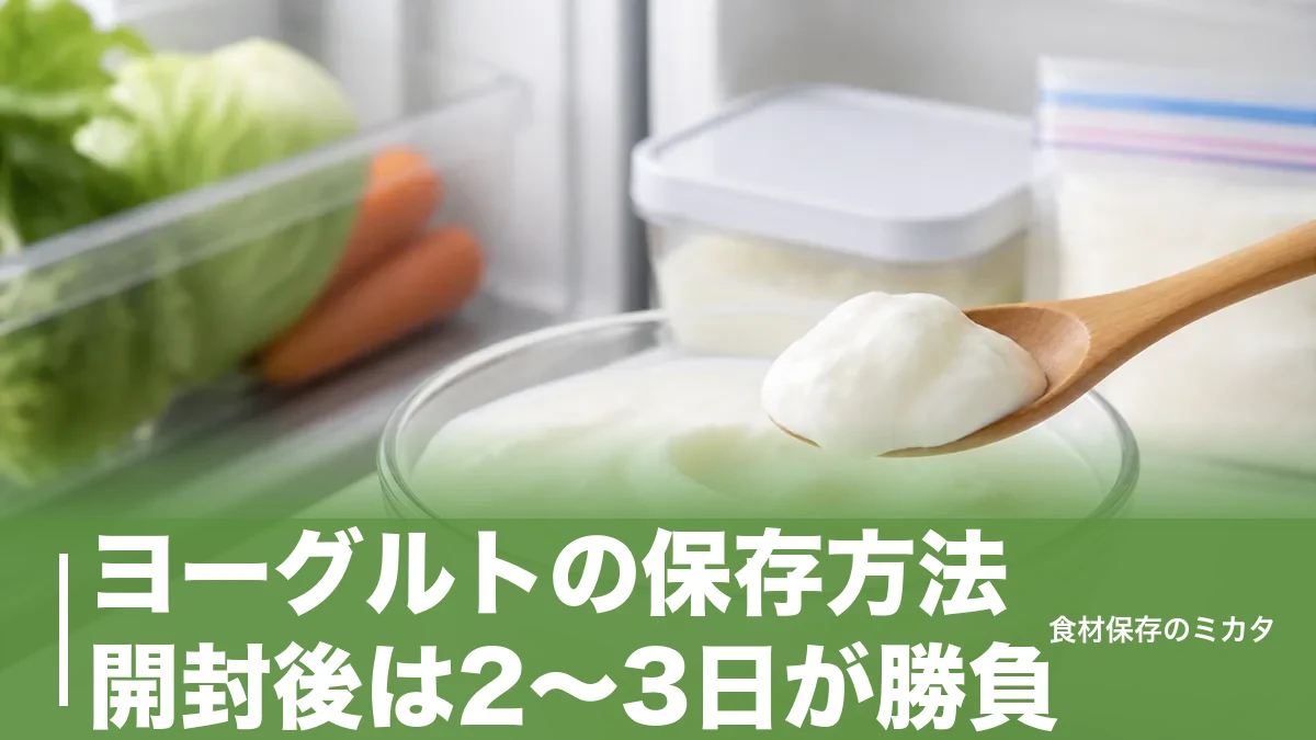 ヨーグルトの保存方法、開封後は2〜3日が勝負？冷蔵から冷凍1ヶ月まで長持ちのコツのアイキャッチ画像