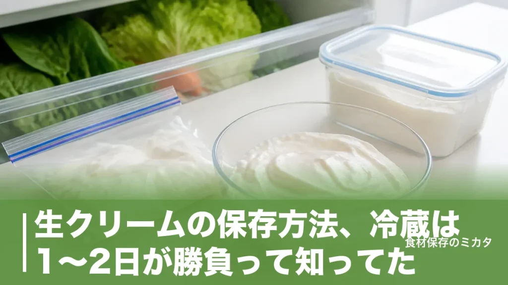 生クリームの保存方法、冷蔵は1〜2日が勝負って知ってた？冷凍で3週間おいしくキープするコツのアイキャッチ画像