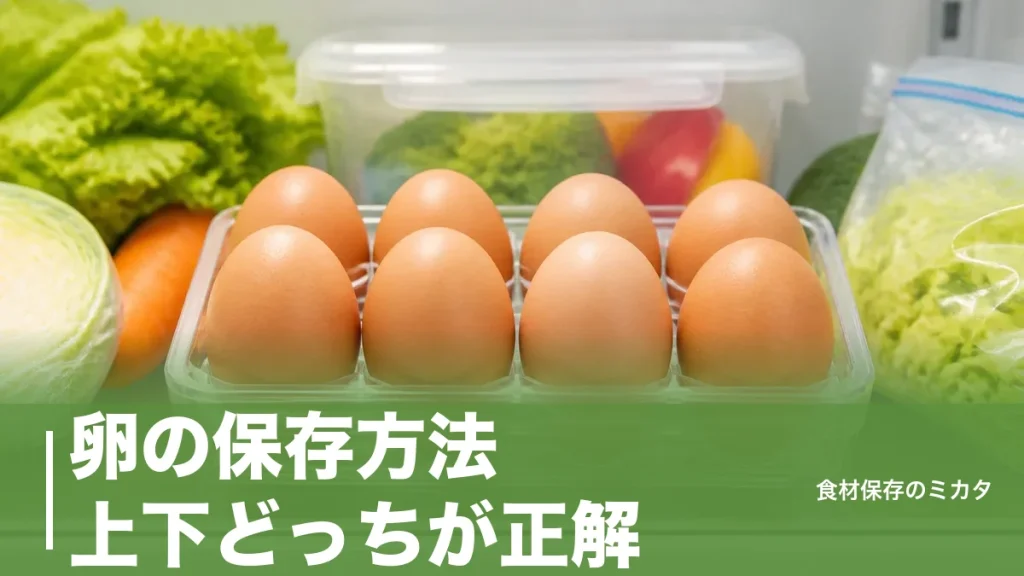 卵の保存方法、上下どっちが正解？尖った方を下にする理由と2週間長持ちのコツのアイキャッチ画像