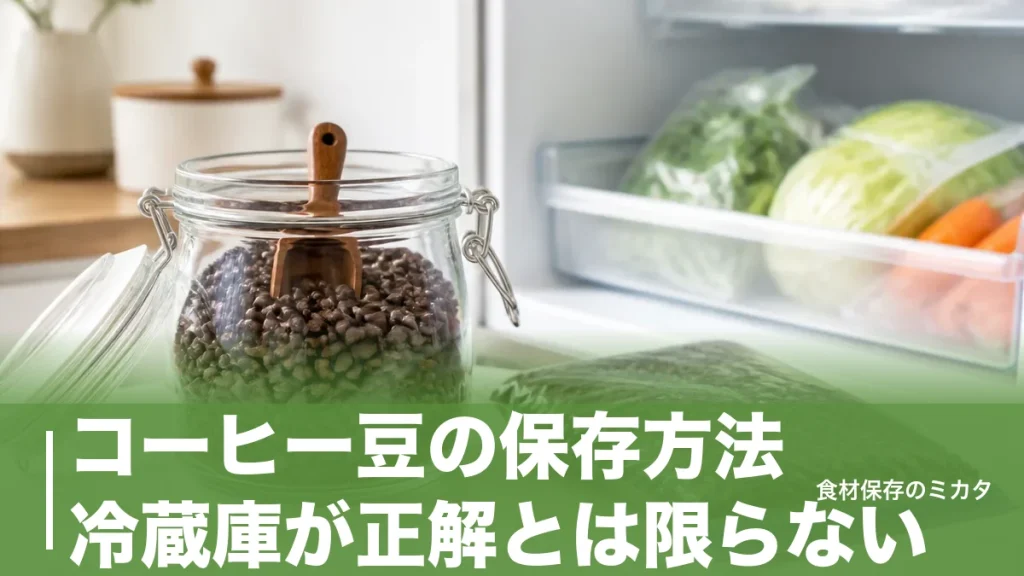 コーヒー豆の保存方法、冷蔵庫が正解とは限らない？香りを2ヶ月守る常温・冷凍のコツのアイキャッチ画像