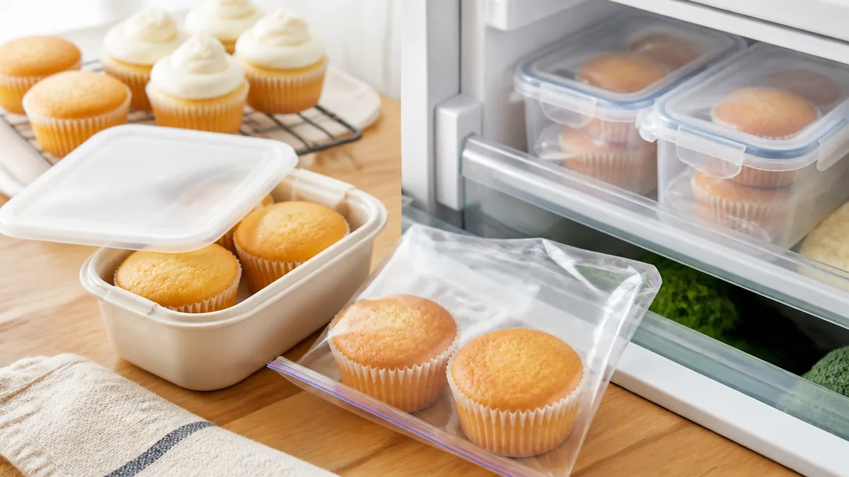 カップケーキの保存方法は常温・冷蔵・冷凍のどれが正解?の解説画像