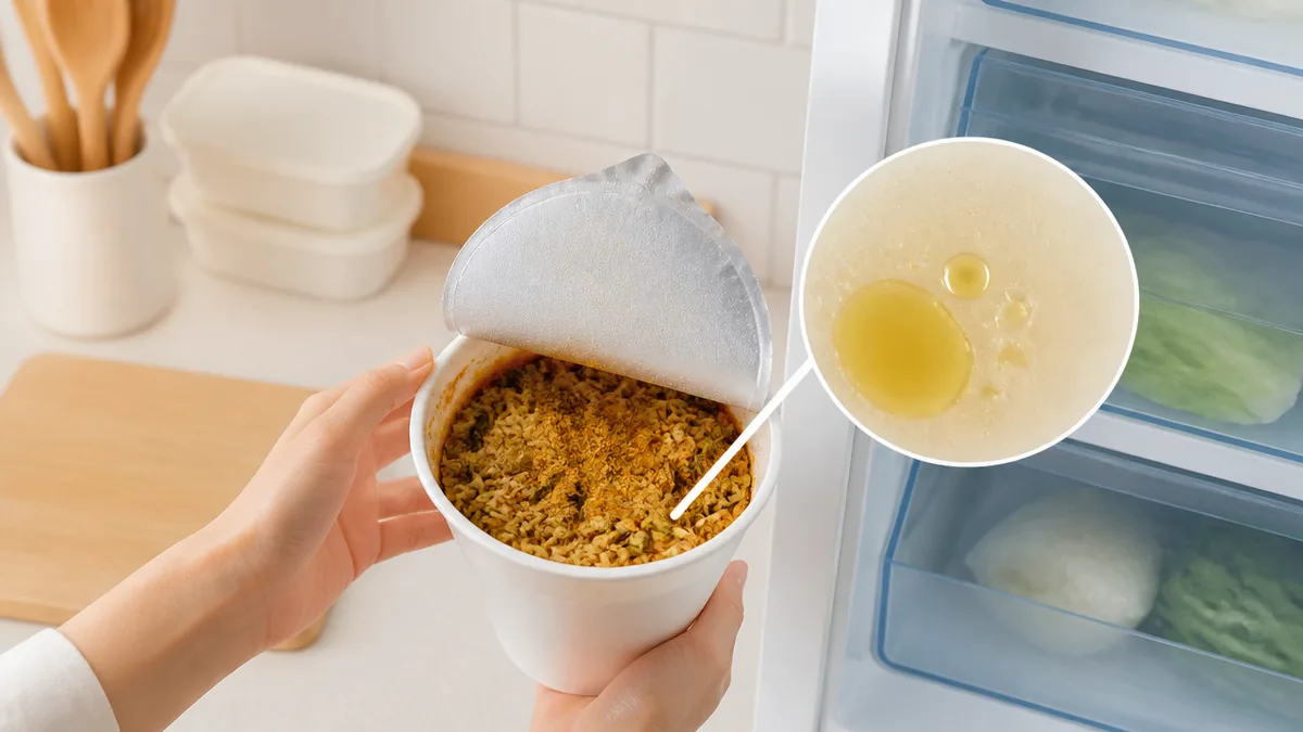 古くなったカップ麺の中で起きている「油の変化」の解説画像