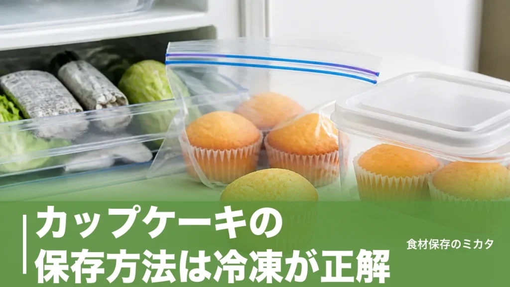 カップケーキの保存方法は冷凍が正解？常温1日・冷蔵4日を1ヶ月に延ばすコツのアイキャッチ画像