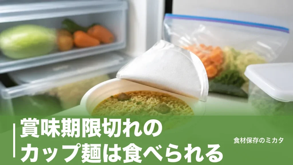 賞味期限切れのカップ麺は食べられる？6ヶ月表示に隠れた安全係数と危険なサインのアイキャッチ画像