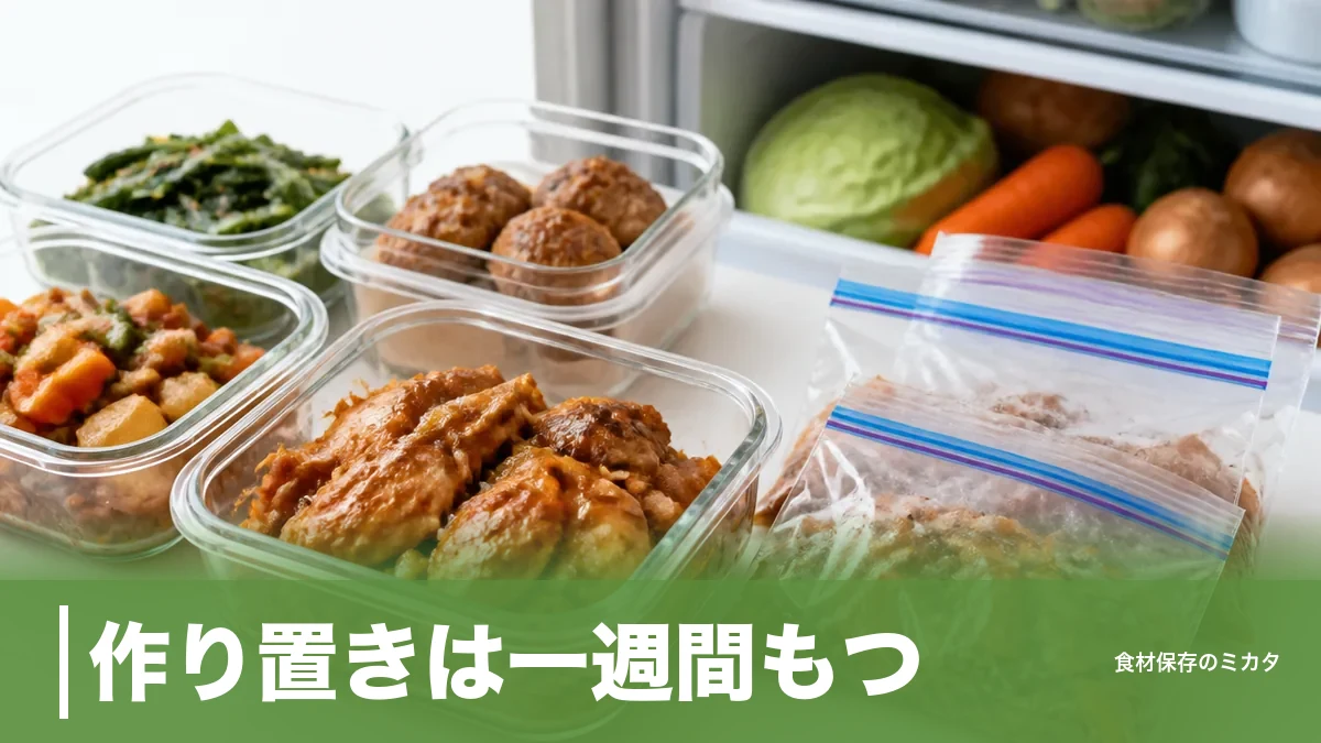 作り置きは一週間もつ?メインのおかずが3日で限界な理由と冷凍で延ばすコツのアイキャッチ画像