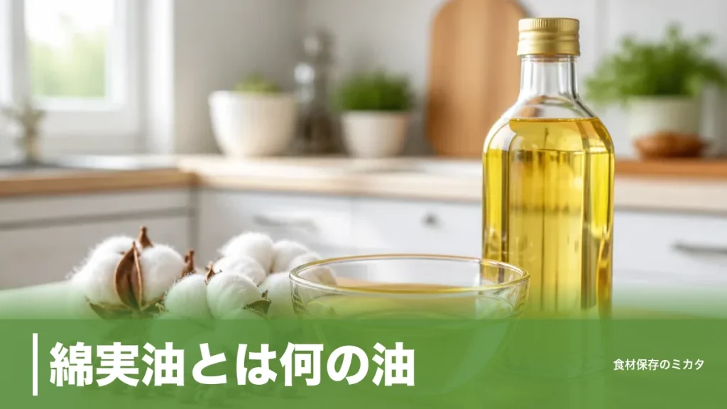綿実油とは何の油？発煙点233℃で「食用油の王様」と呼ばれる理由と保存のコツのアイキャッチ画像